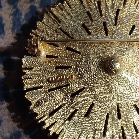 !!Vintage Modernist Brutalist Brooch Pin & Matching Clip On Earrings - Picture 7 of 9